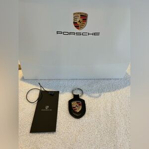 Porsche Design Black and Gold Keychain